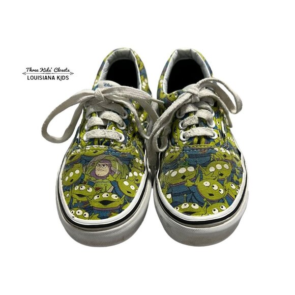 Vans + Toy Story Sz 1 Rare HTF Alien Buzz & Woody Sneakers